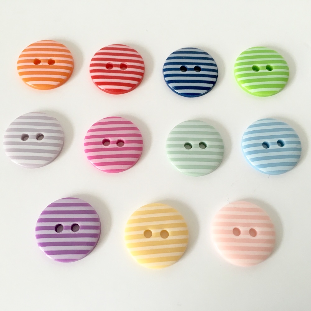 15mm Stripe Buttons