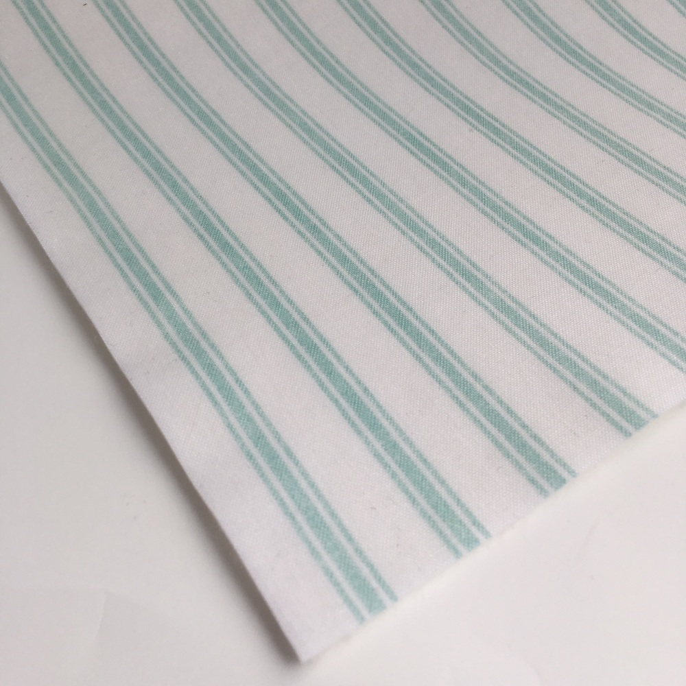 Lewis and Irene So Darling! - Mint Ticking Stripe - Felt Backed Fabric