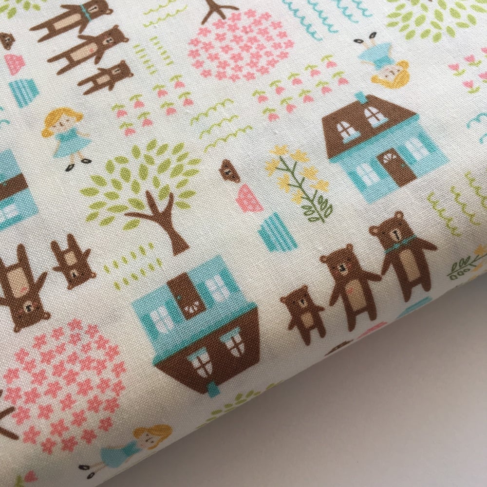 Home Sweet Home by Moda Fabrics - Goldie and the Three Bears - Felt Backed