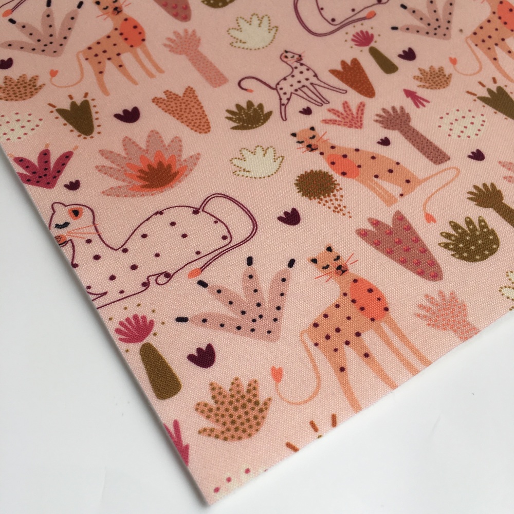 Serengeti by Dashwood Studio - Main Leopard Light - Felt Backed Fabric