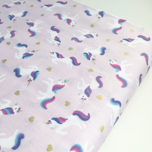 Lewis and Irene Small Things... Mystical and Magical - Unicorns on Pink (wi