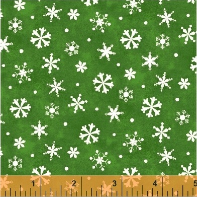 Windham Fabrics - Winter Wishes - Snowflakes green