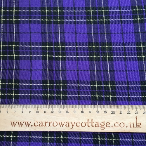 Tartan - Metallic Purple - Felt Backed Fabric