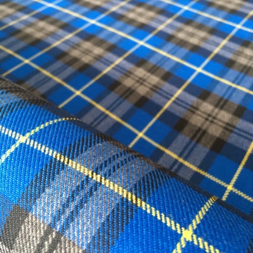 Polyviscose Tartan - Blue and Yellow Plaid