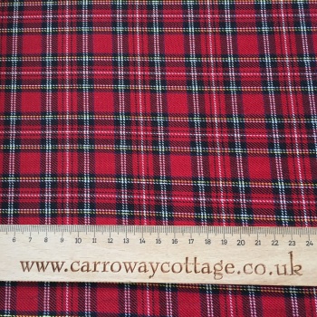 Tartan - Royal Stewart Minature - Felt Backed Fabric