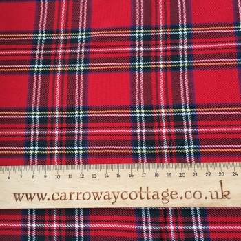 Tartan - Royal Stewart - Felt Backed Fabric