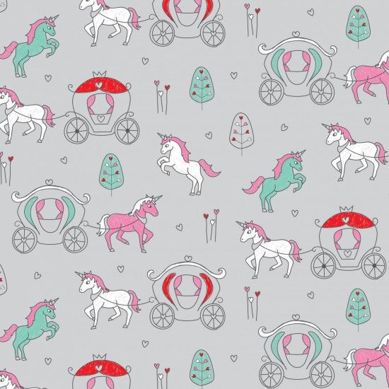 Little Princess - Grey Carriages - Nutex Fabrics