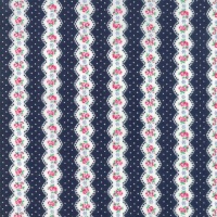 Moda Fabrics - Guest Room - Stripe Midnight Navy