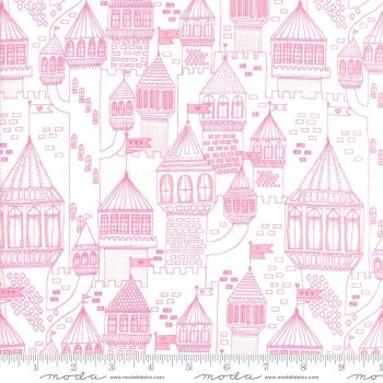 Moda Fabrics - Once Upon a Time - Castle on the Hill White Peony