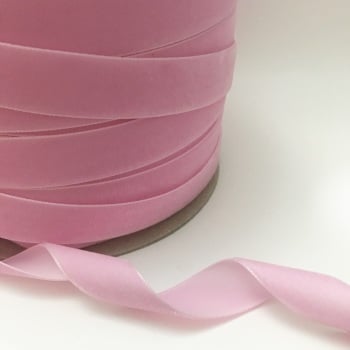 22mm Velvet Ribbon - Baby Pink