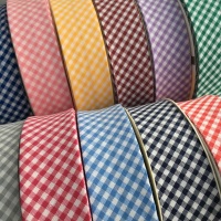 30mm Polycotton Gingham Bias Binding