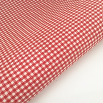 Red 1/8" Gingham  - Felt Backed Fabric