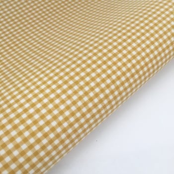 Mustard Gold 1/8" Gingham  - Felt Backed Fabric