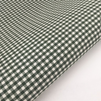 100% Yarn Dyed Cotton 1/8" Gingham - Bottle Green