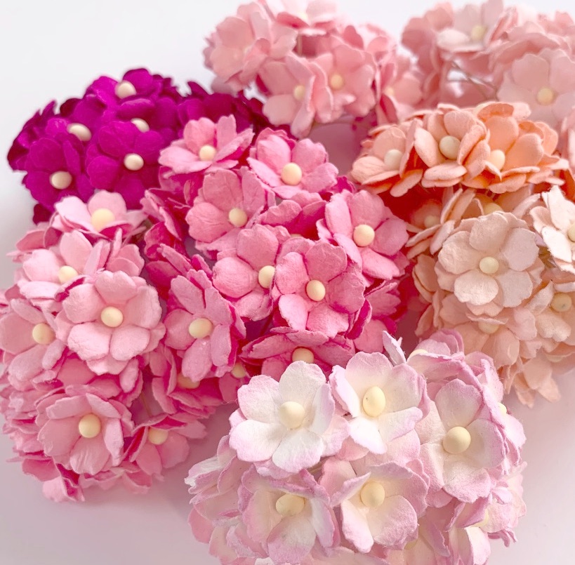 <!--009--> Mulberry Paper Sweetheart Blossoms