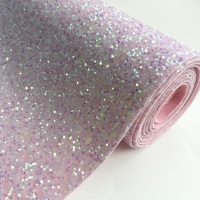 Premium Chunky Glitter Fabric - Crystal Pink