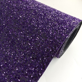 Premium Chunky Glitter Fabric - Plum