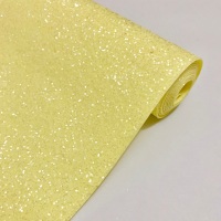 Premium Frosted Glitter Fabric - Lemon