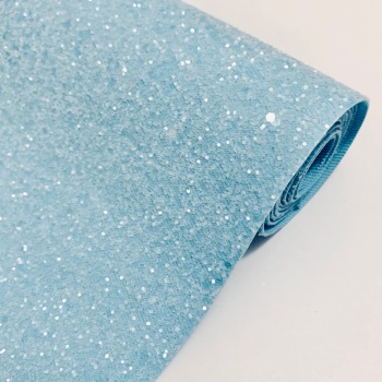 Premium Frosted Glitter Fabric - Blue