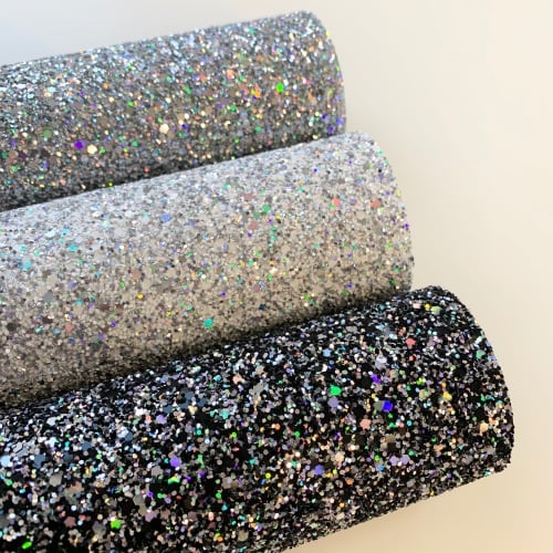 Premium Holographic Glitter Fabric 20 x 30cm Bundle