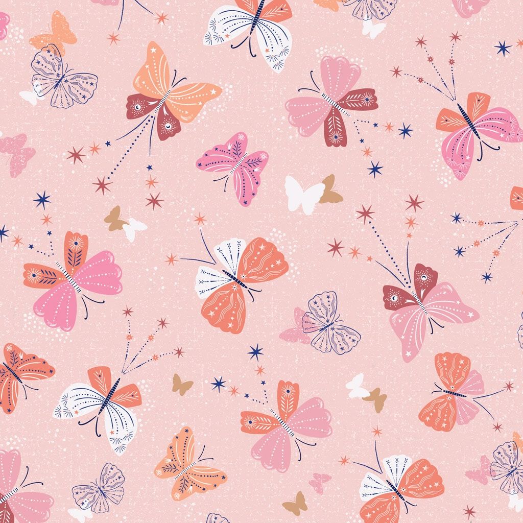 Celeste by Dashwood Studio - Metallic Butterflies Pink