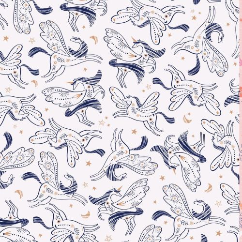 Celeste by Dashwood Studio - Metallic Unicorns White