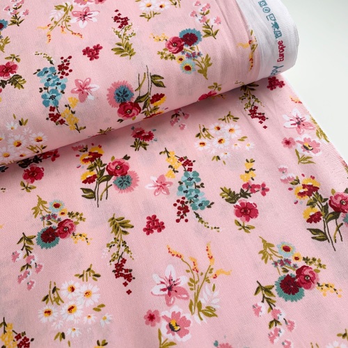 Poppy Europe Fabrics - Flowery - Pink