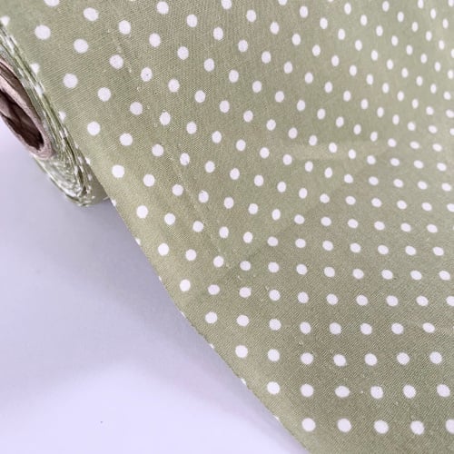 Rose and Hubble Fabrics - 100% Cotton Poplin 3mm Spots Polka Dot Meadow