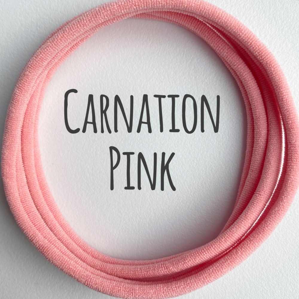 Carnation Pink Dainties Nylon Headbands - Closest to formerly known Pastel 