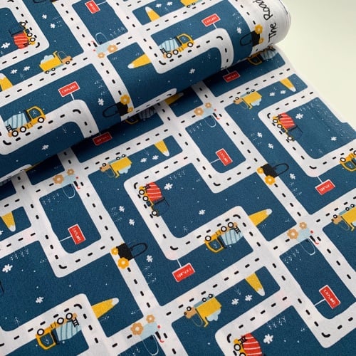 Poppy Europe Fabrics - On the Go - Navy