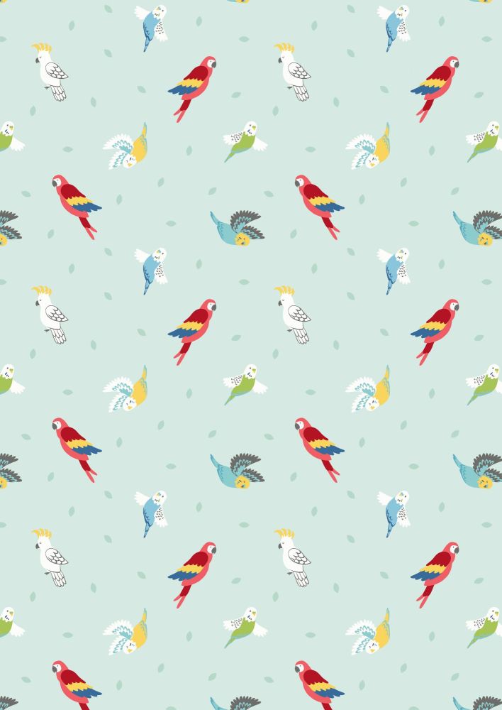 Lewis and Irene - Small Things Pets - Birds on Light Peppermint