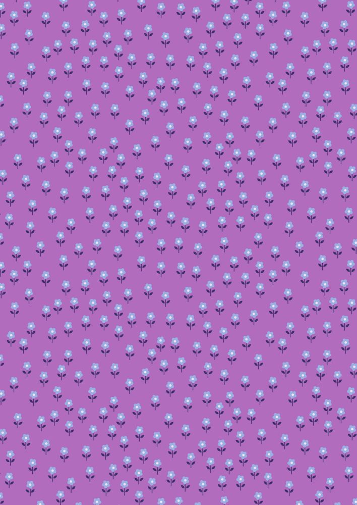 Lewis and Irene - Flower Child - Little Flowers on Purple