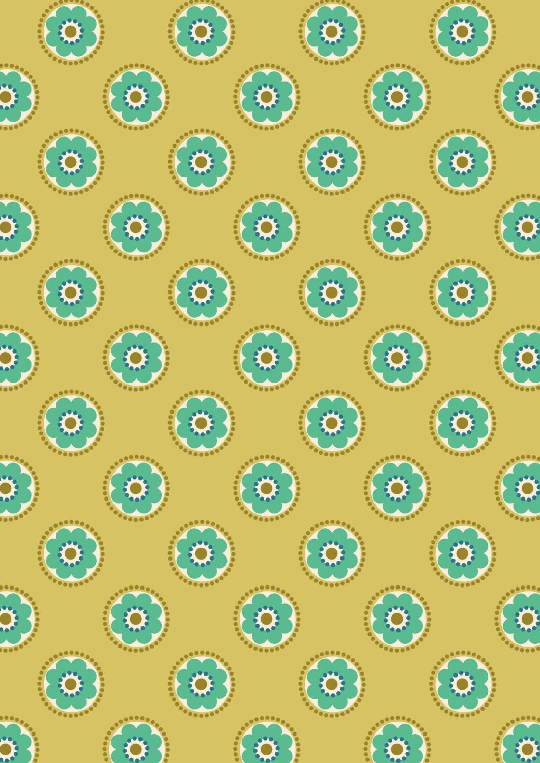 Lewis and Irene - Flower Child - Funky Daisy on Yellow