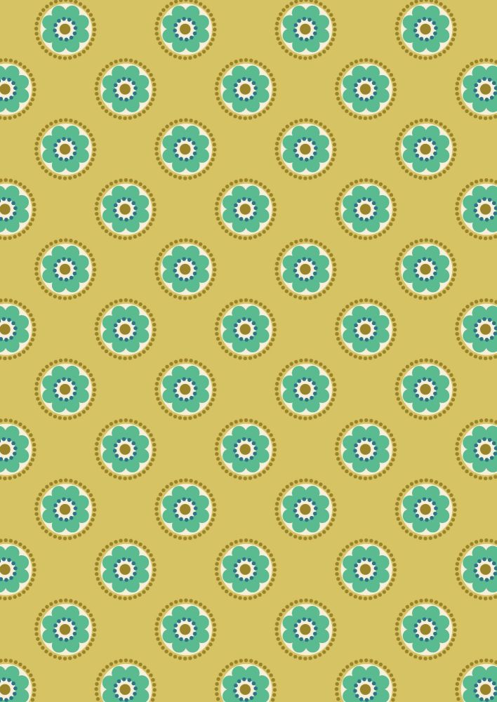 Lewis and Irene - Flower Child - Funky Daisy on Yellow