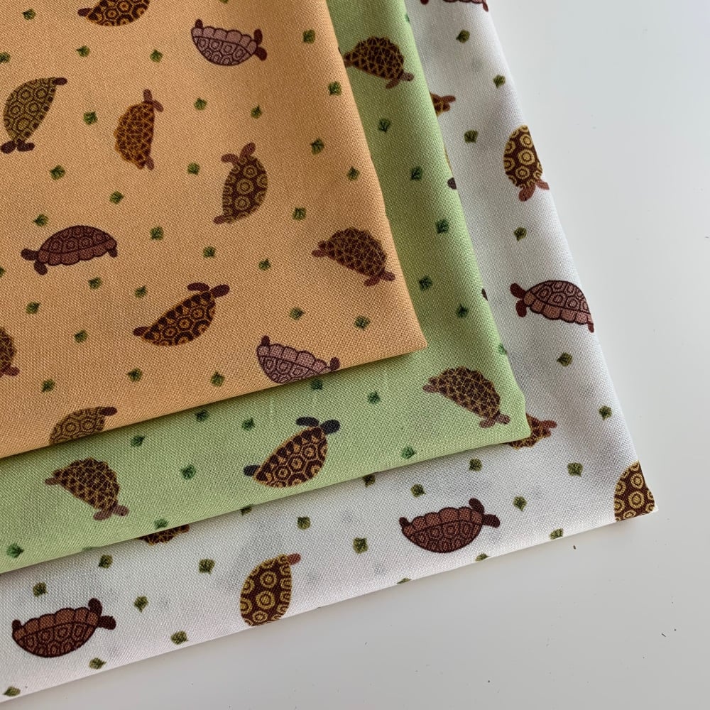 Lewis and Irene - Small Things Pets - Tortoises - Felt Backed Fabric