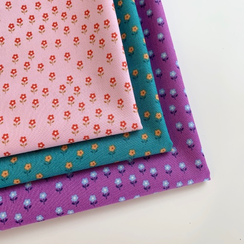 Lewis and Irene - Flower Child - Little Flowers - Felt Backed Fabric
