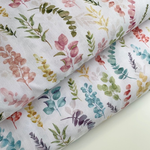 John Louden - Eucalyptus - Felt Backed Fabric