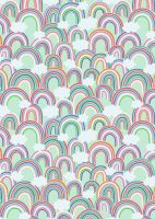 Lewis and Irene -  Rainbows - All Over Rainbows on Light Green