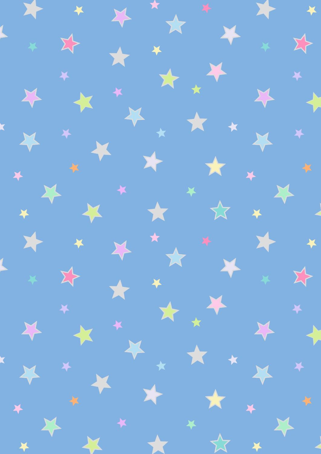 Lewis and Irene -  Rainbows - Pastel Stars with Silver Metallic