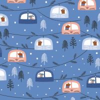 Snow Much Fun by Dashwood Studio -  Cable Cars Blue