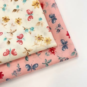 Rose and Hubble - Dancing Butterflies - Felt Backed Fabric