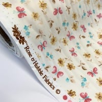 Rose and Hubble Fabrics - 100% Cotton Poplin Dancing Butterflies Ivory