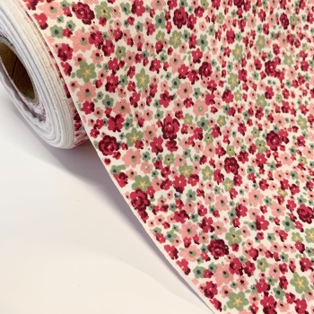 Rose and Hubble Fabrics - 100% Cotton Poplin  Ditsy Floral Pink