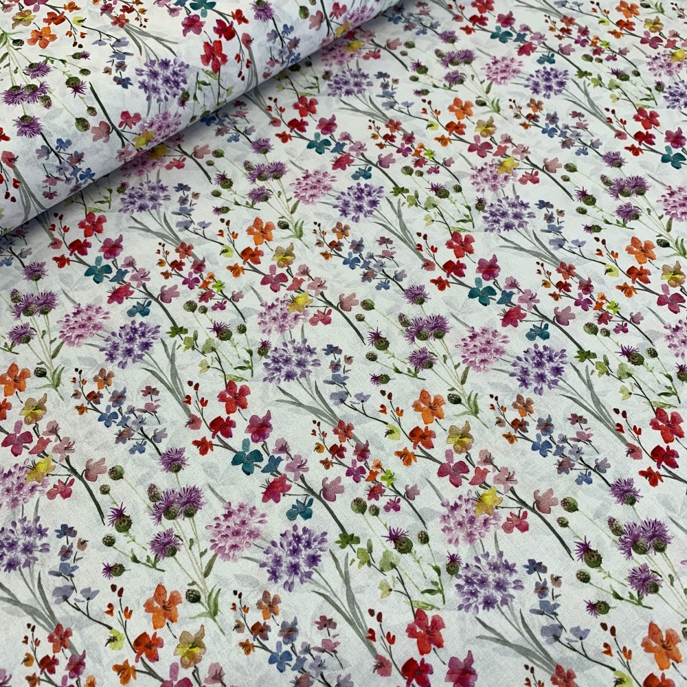 John Louden - Wildflower Meadow - Felt Backed Fabric