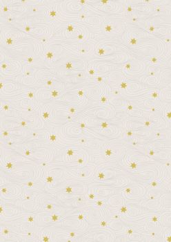 Lewis and Irene -  Jardin de Lis - Gold Stars on Cream with Metallic