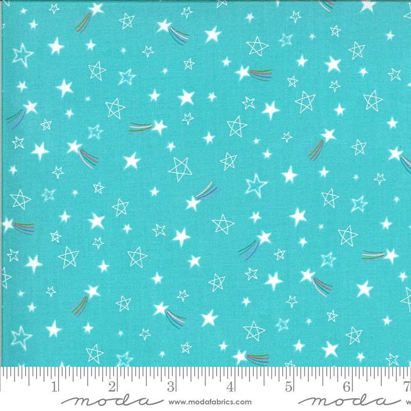 Moda Fabrics - Hello Sunshine - Stars Aqua