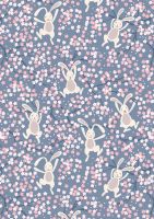 Lewis and Irene - Bunny Hop - Swinging Bunnies on Denim Blue