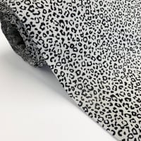 Rose and Hubble Fabrics - 100% Cotton Poplin Leopard Animal Print Grey