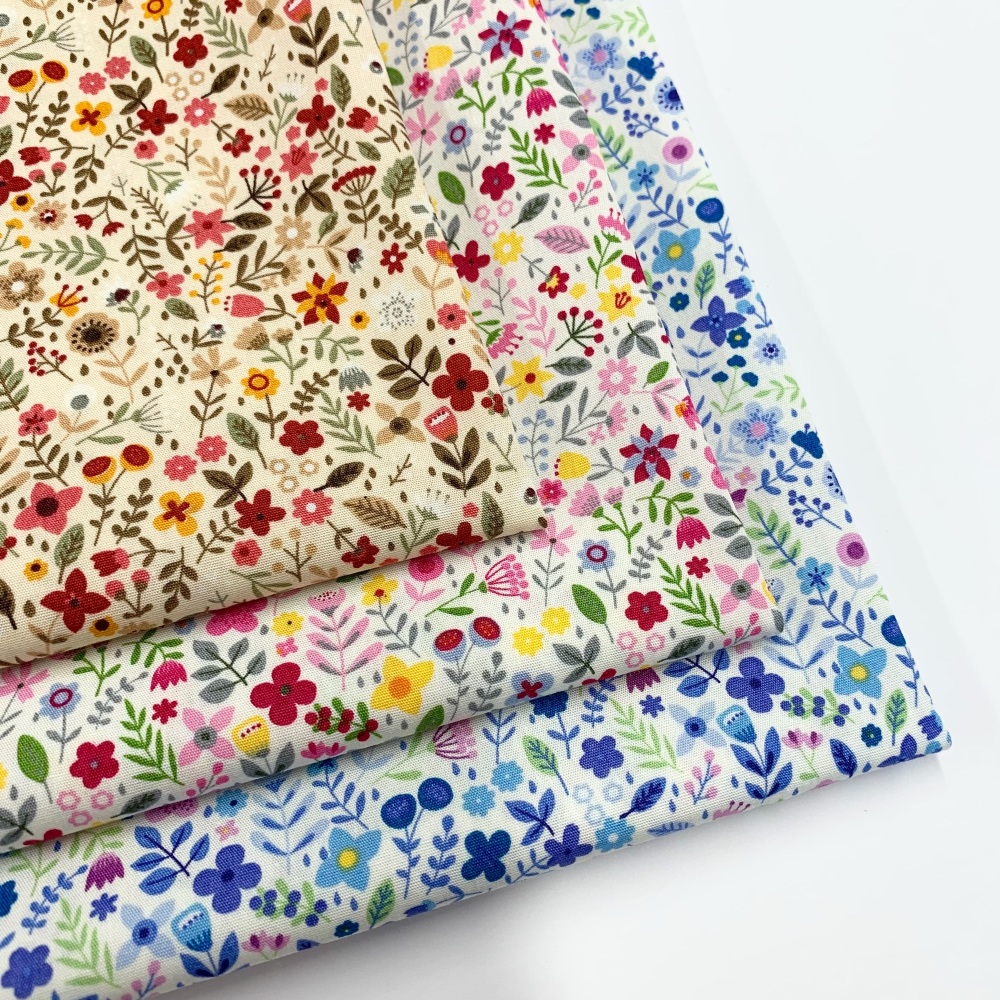 Rose and Hubble - All the Flowers - Felt Backed Fabric