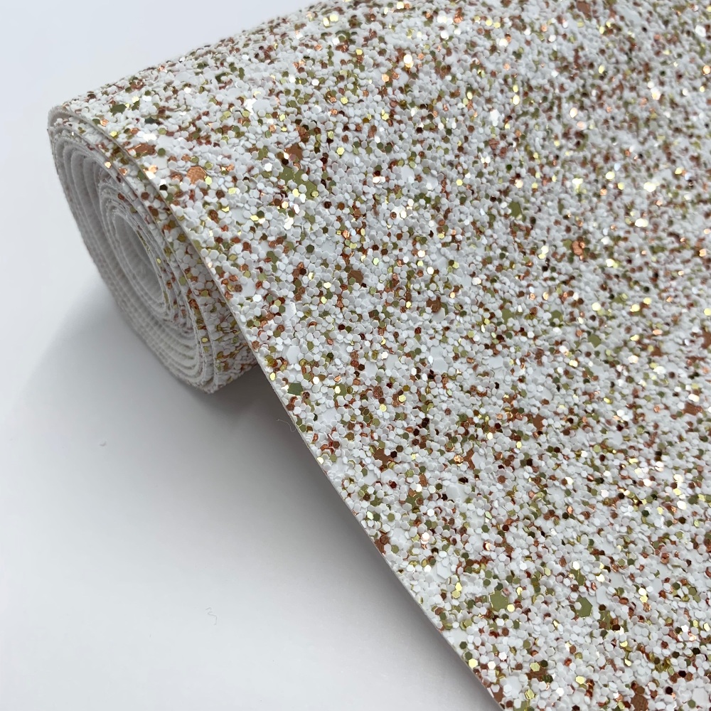 Premium Chunky Glitter Fabric - Fawn's Tail